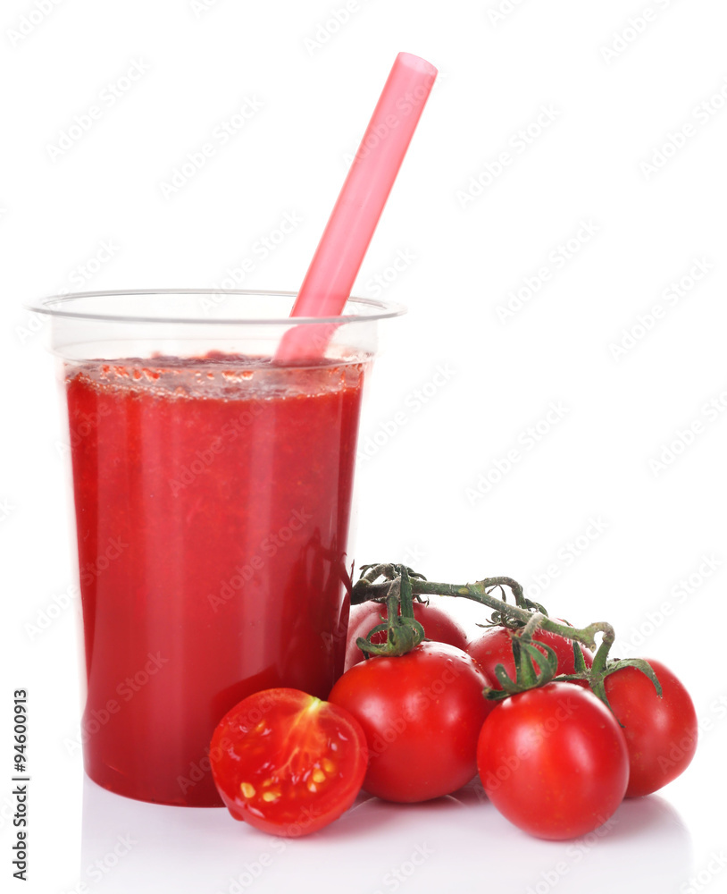 Fresh vegetable juice isolated on white Fresh vegetable juice isolated on white