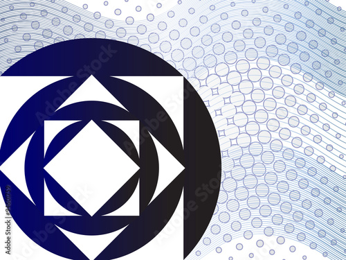 Abstract geometry background with halftone effect