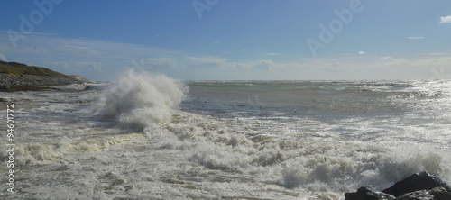 Fotografi Stürmische See an der Küste der Insel Re