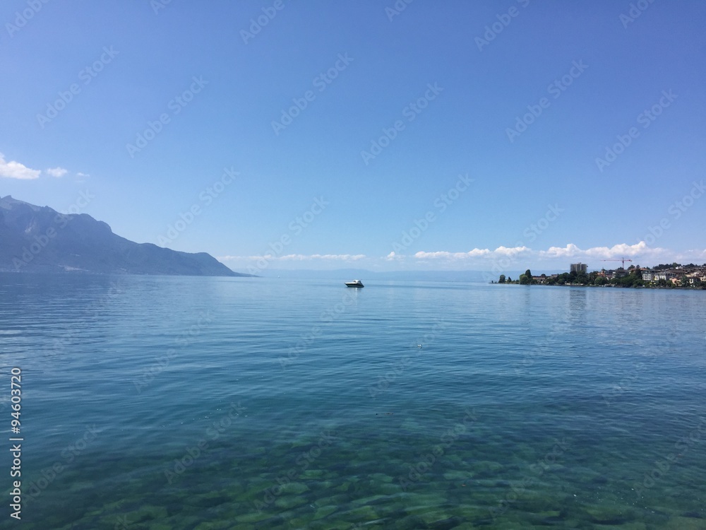 Genfer See (Lac Lehman) Montreux Schweiz