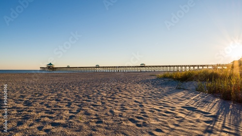 long pier at folly beach, charleston, south carolina, usa
