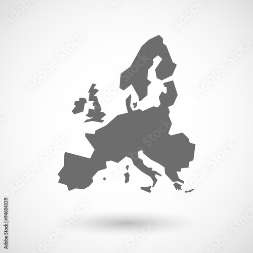 Illustration of  a map of Europe