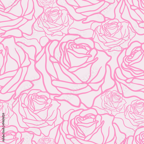 pattern with pink roses