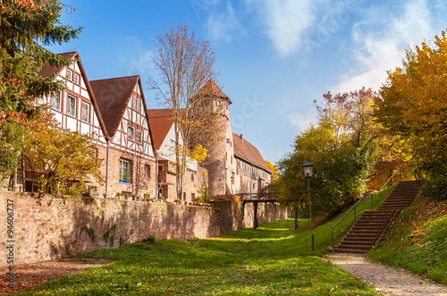 Beautiful autumn colors in the old town