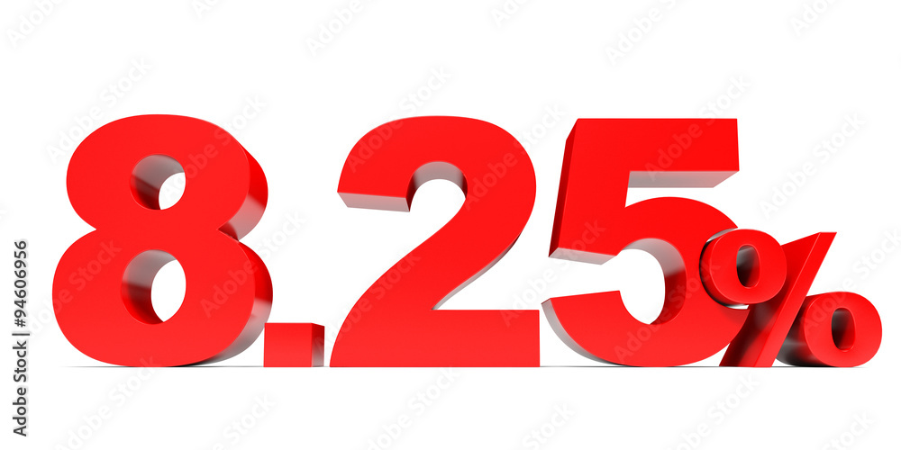Red eight point two five percent off. Discount 8.25 percent. Red eight point two five percent off. Discount 8.25 percent.