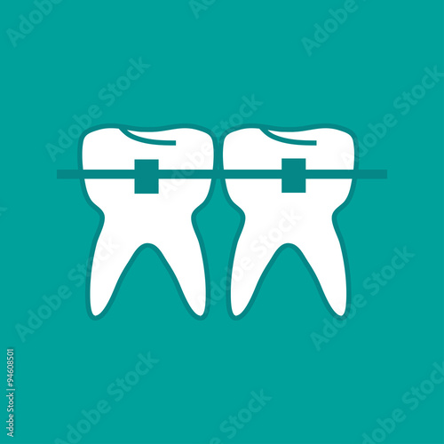 Two teeth treated flat plate style