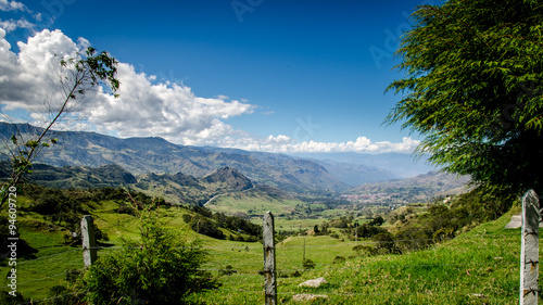 Panorama from Yunguilla valley, in Ecuador. The village of Giron is seen in the background. photo
