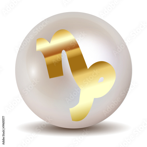 Pearl - Gold HOROSCOPE SIGNS OF THE ZODIAC Capricorn 21.