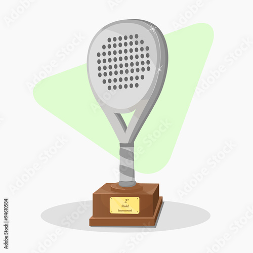 Padel trophy. Silver