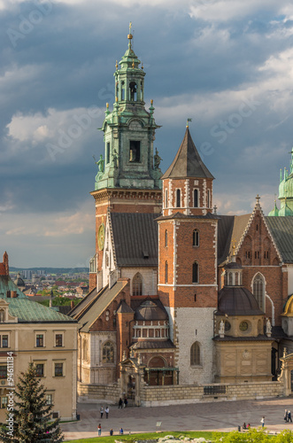 Towers of Wawel Cathedral  in Krakow, Poland #94611134