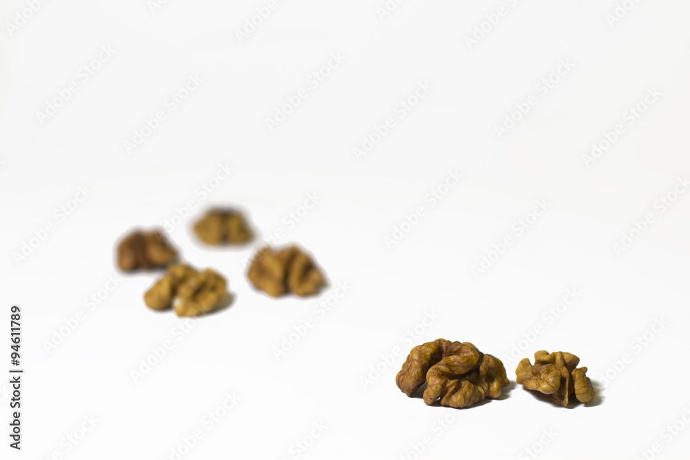 Obraz premium walnuts on a isolated white background