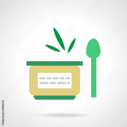 Vegetable puree flat simple vector icon