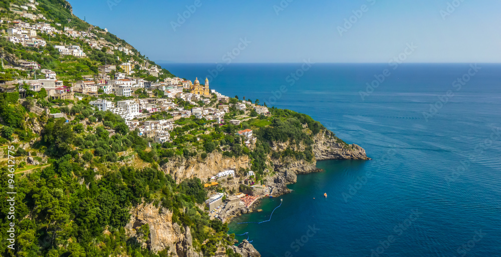 Picturesque postcard view of Amalfi Coast, Campania, Italy