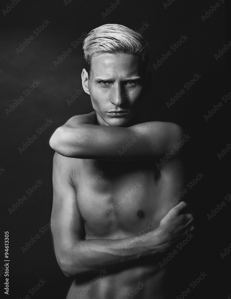 handsome, blond man with beautiful body-handsome 12