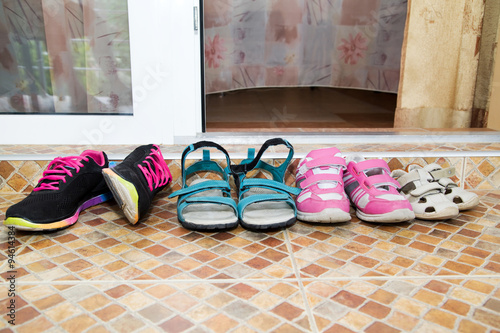 Shoes on  doorstep