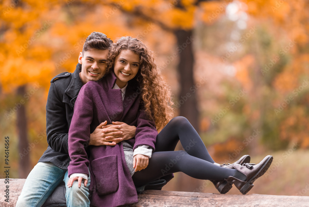 Fototapeta premium Couple on autumn walk