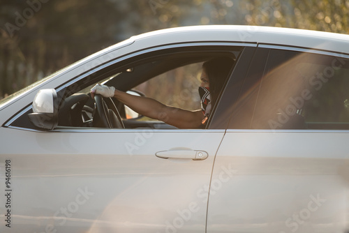 Fototapeta Naklejka Na Ścianę i Meble -  Sexy Woman In The Car