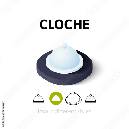 Cloche icon in different style