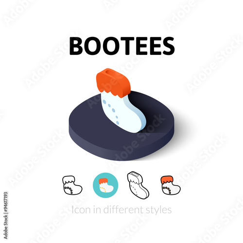 Bootees icon in different style