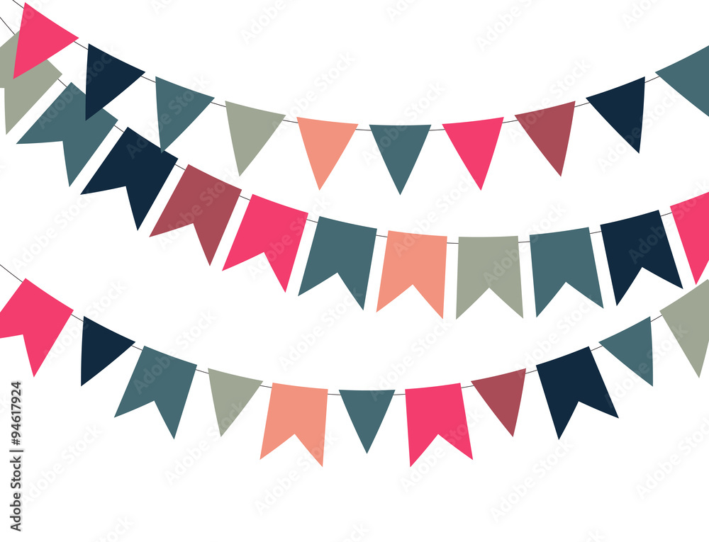 Party Background with Flags Vector Illustration Party Background with Flags Vector Illustration