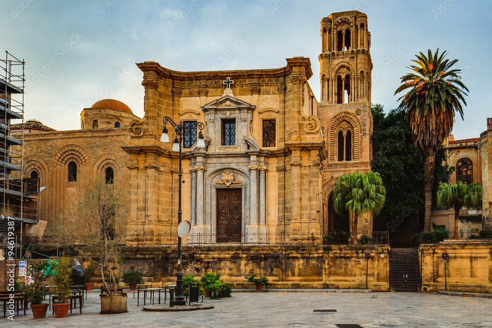 Palermo City in Sicily, Italy, Church Martorana