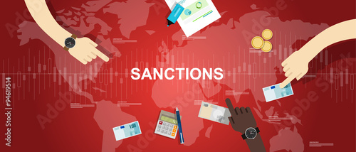 sanctions economy financial dispute illustration background graphic map world photo