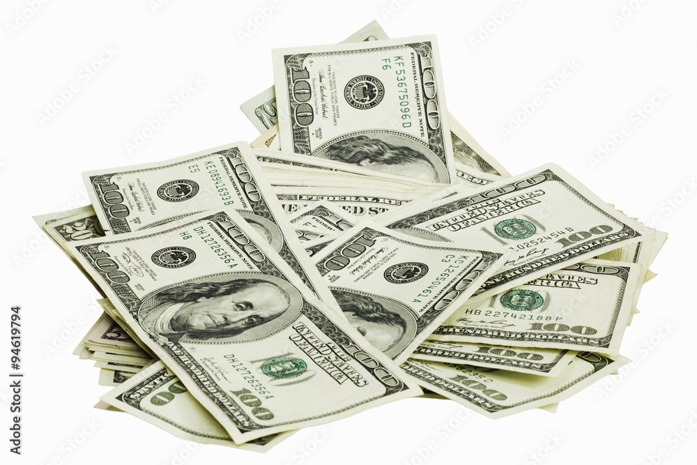 Bundle of money isolated on a white background Bundle of money isolated on a white background