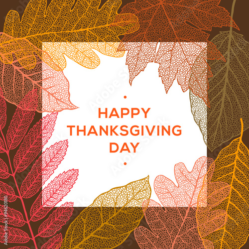 Happy thanksgiving day, autumn holiday background