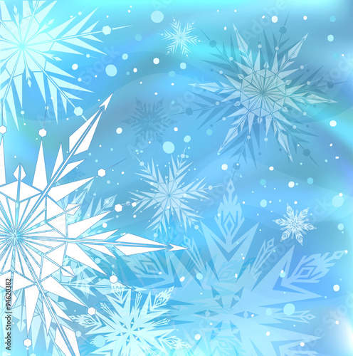Beautiful blue winter background