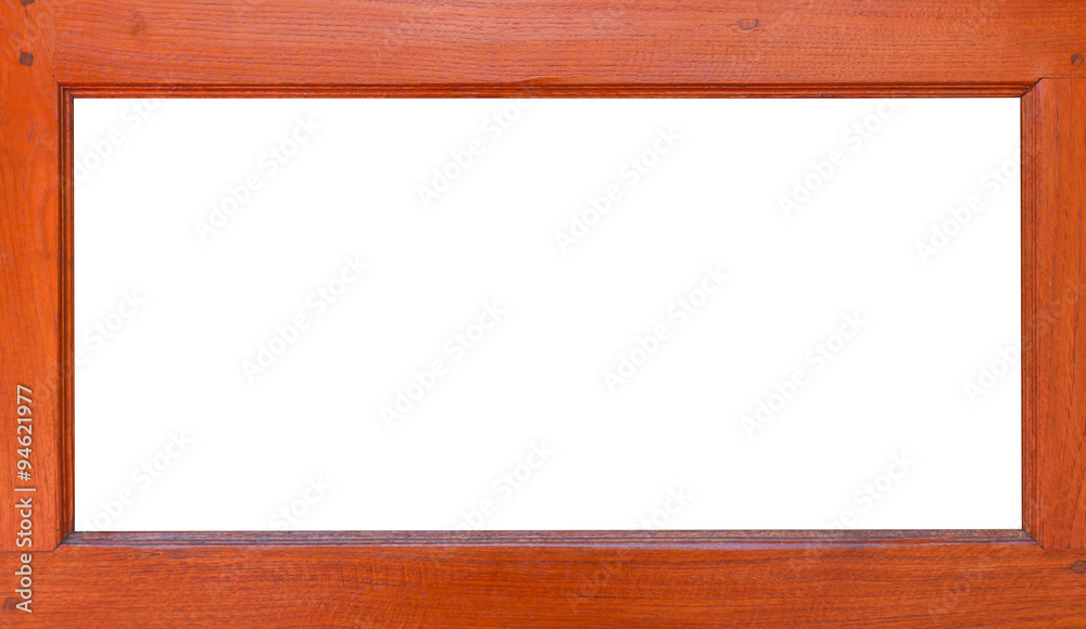 Wood frame with paper fill on white Wood frame with paper fill on white