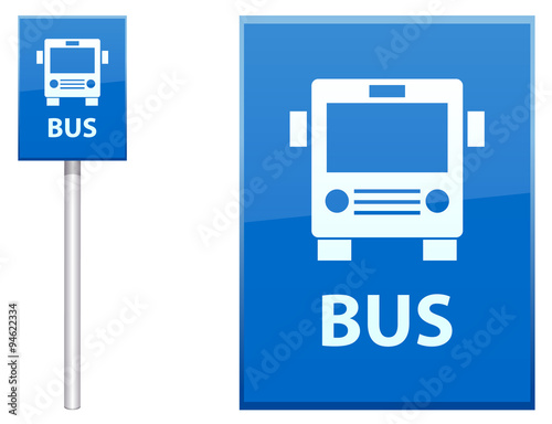 Bus Stop sign vector image