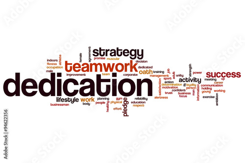 Εκτύπωση καμβά Dedication word cloud concept