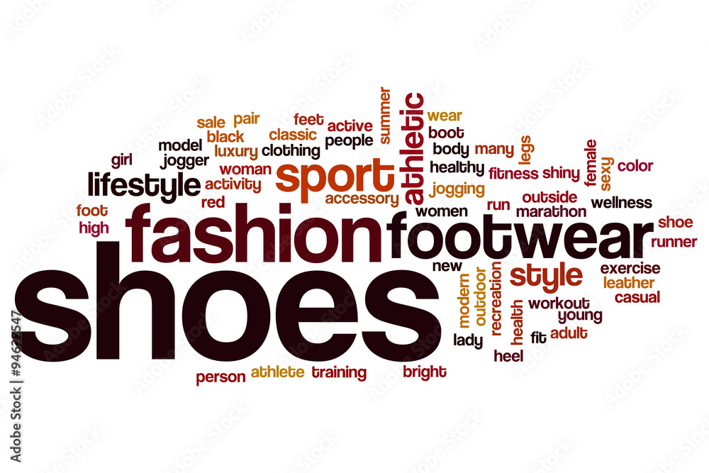 Shoes word cloud concept Stock Illustration Adobe Stock