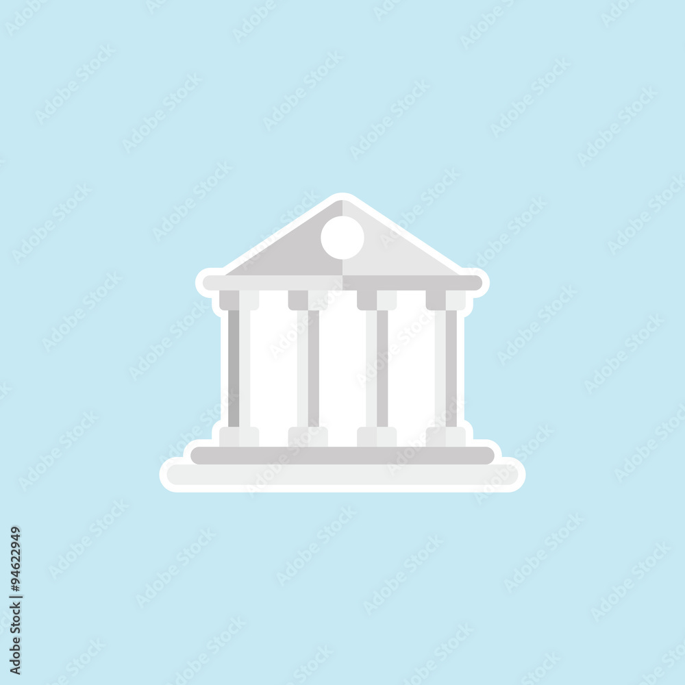Flat Icon Of Bank. Eps.-10. Flat Icon Of Bank. Eps.-10.