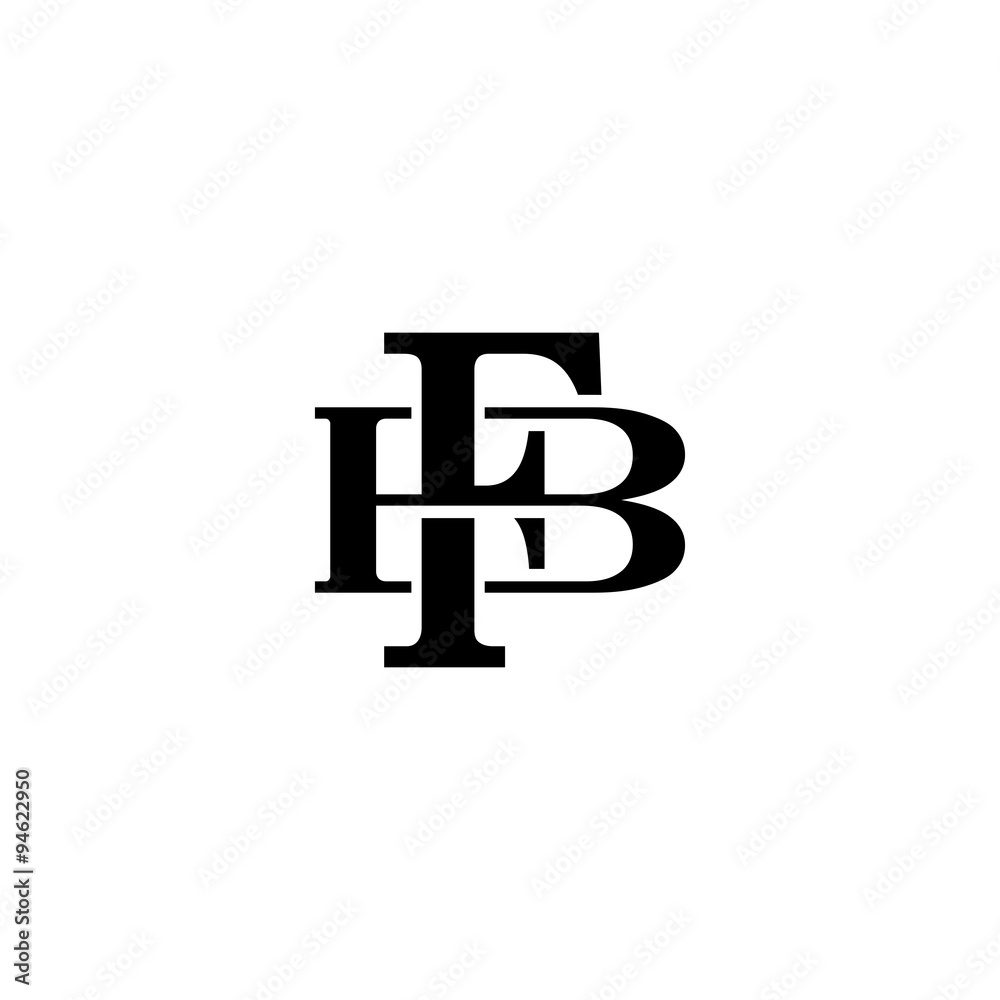 Letter B And F Monogram Logo Stock Vector Adobe Stock
