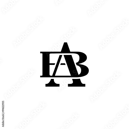 Letter B and A monogram logo