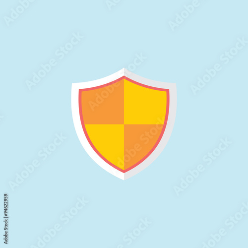 Free Download Flat vector icon of Shield. - GFXLoad