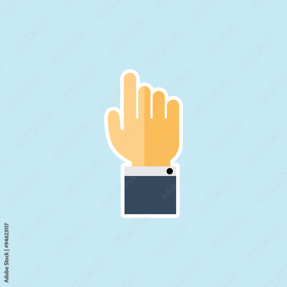 Flat Icon Of Hand. Eps.-10. Flat Icon Of Hand. Eps.-10.