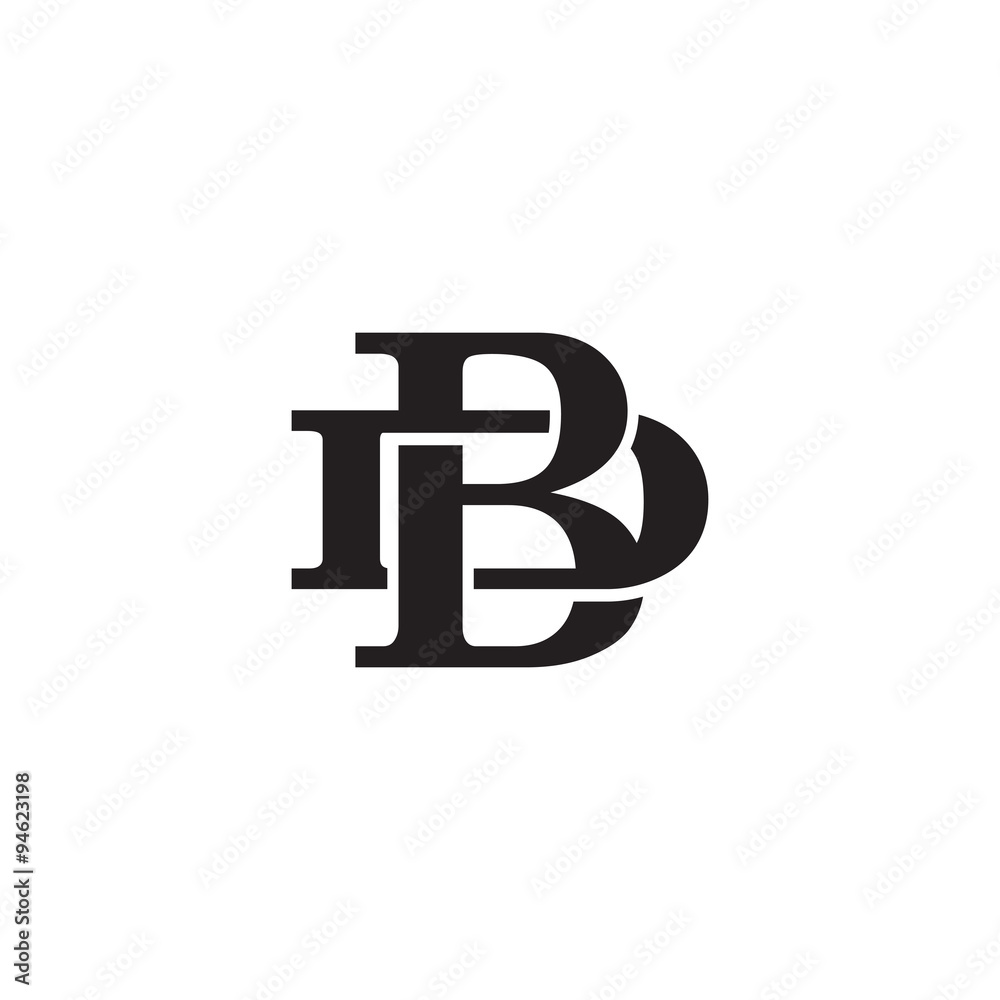 Letter D and B monogram logo - obrazy, fototapety, plakaty 