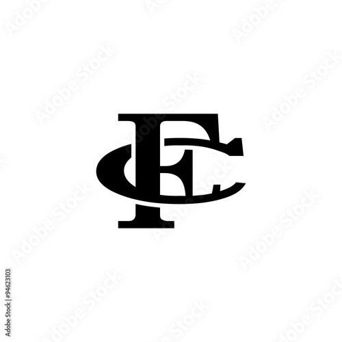 Letter C and F monogram logo
