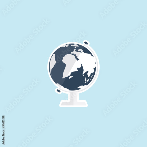 Flat Icon Of Globe. Eps.-10.