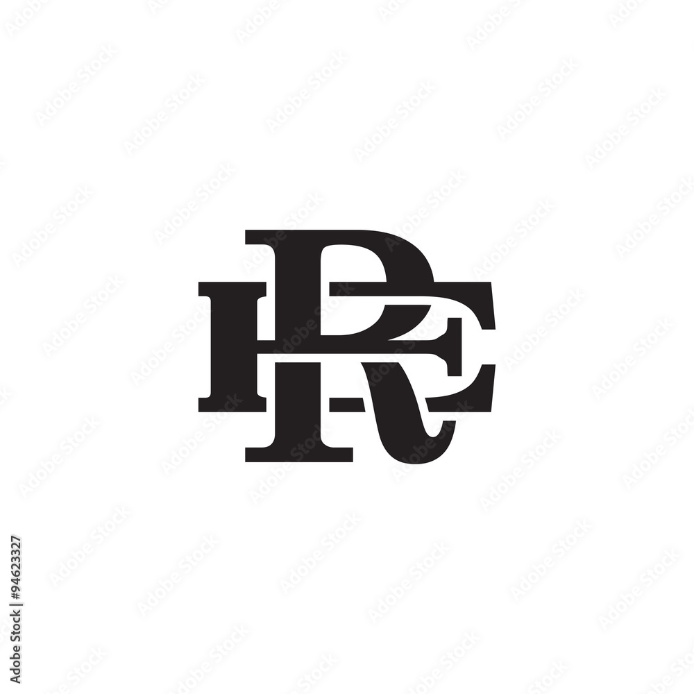 Letter E and R monogram logo Stock Vector Adobe Stock