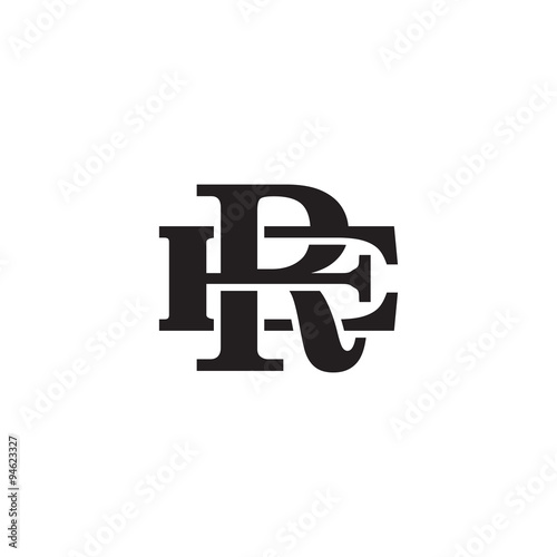 Letter E and R monogram logo