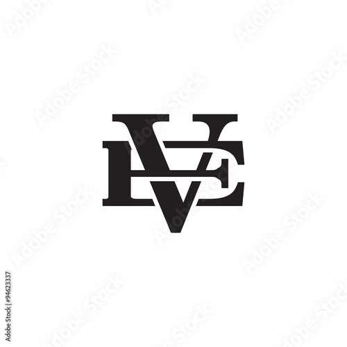 Letter E and V monogram logo