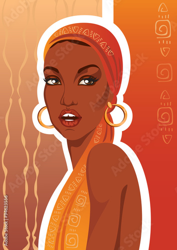  Beautiful black woman.African woman.