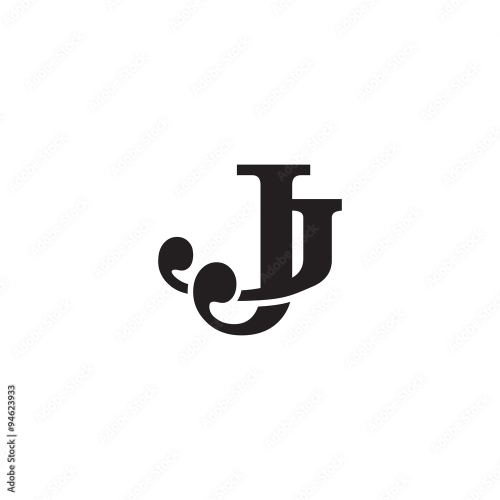 Vetor de Letter J and J monogram logo do Stock Adobe Stock