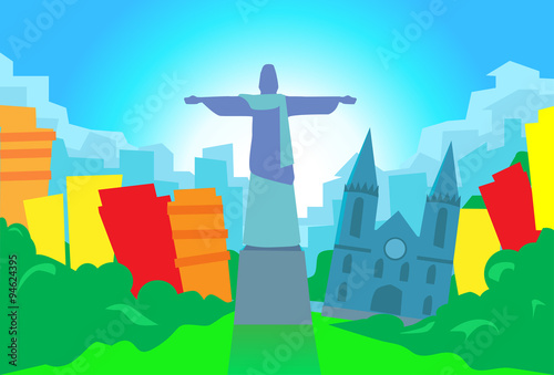 Rio De Janeiro Abstract Skyline City Skyscraper Silhouette