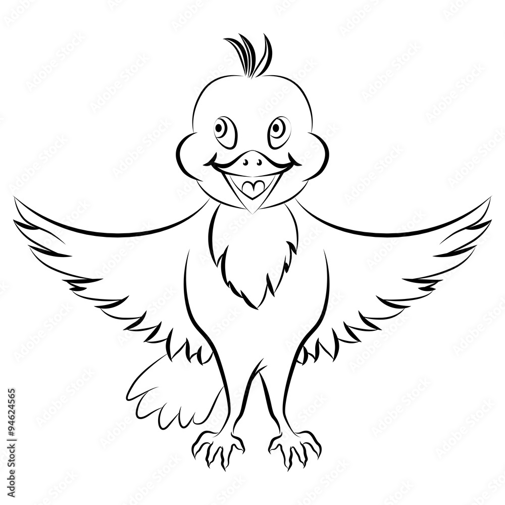 Fototapeta premium Bird contour