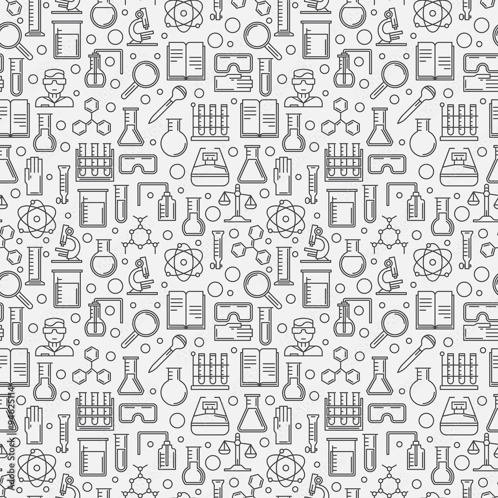 Chemistry seamless linear pattern Chemistry seamless linear pattern