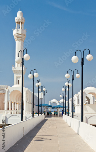Saudi Arabia, Jeddah,the Sea Mosque in the Corniche area